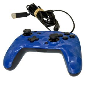 Nintendo Switch Faceoff Wired Pro Controller Blue Camouflage